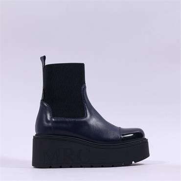 Marco Moreo Vale Stretch Toe Cap Boot - Navy Leather
